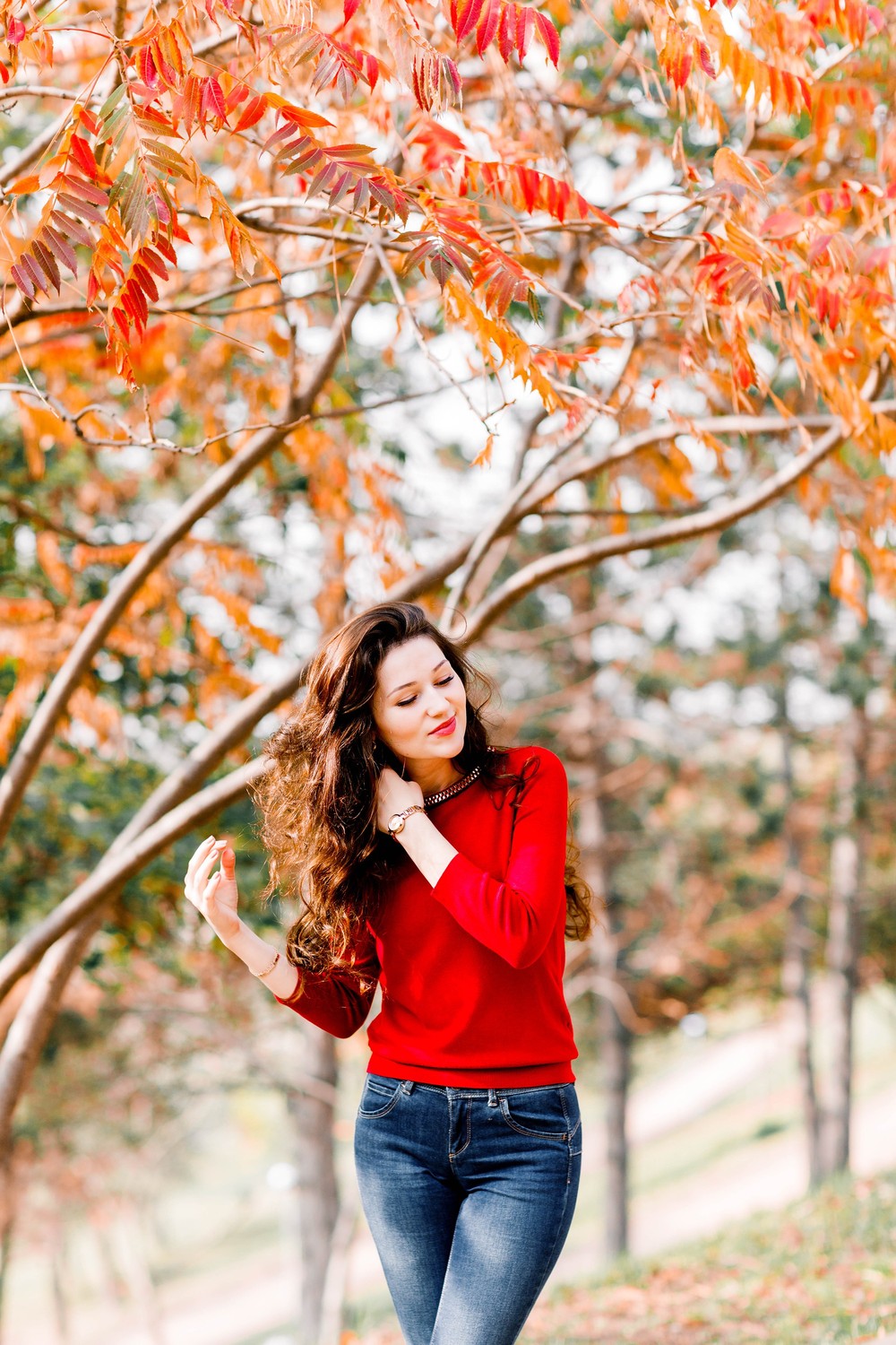 красивые фотографии девушек в парке осенью