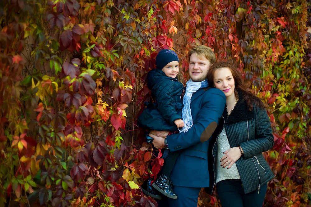 осенняя фотосессия в парке, золотая осень, семейный фотограф, анна орлова москва