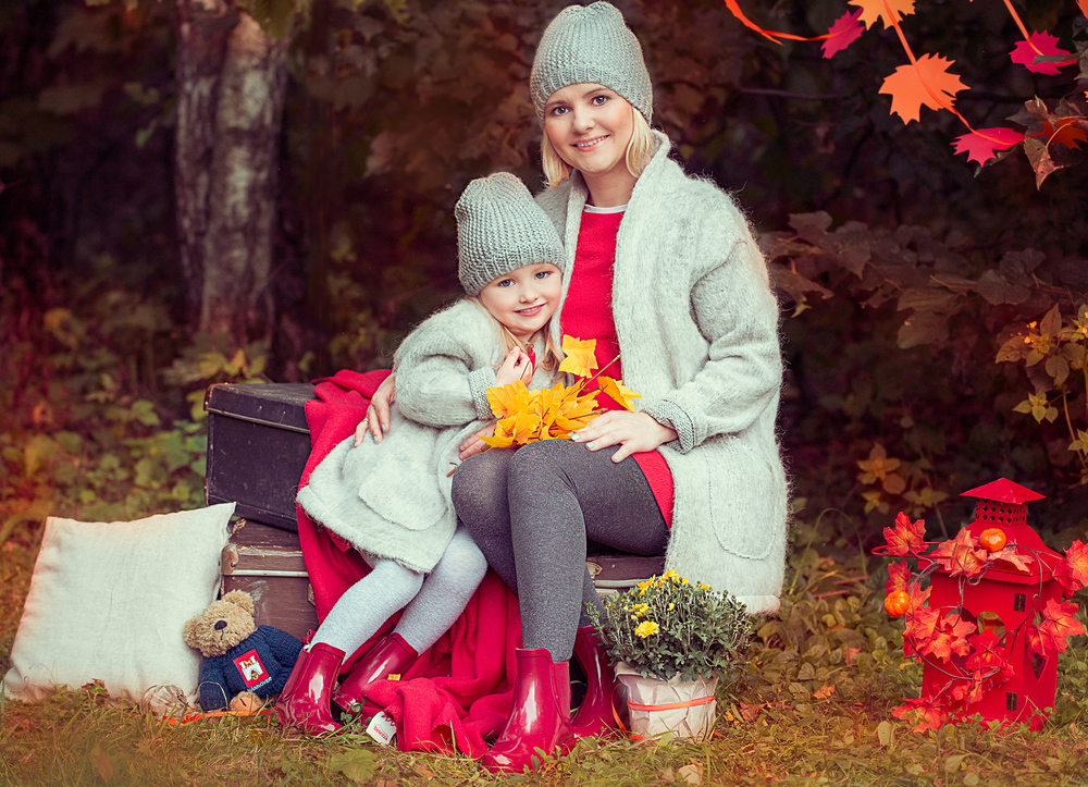 Осенняя фотосессия Евы и ее мамы