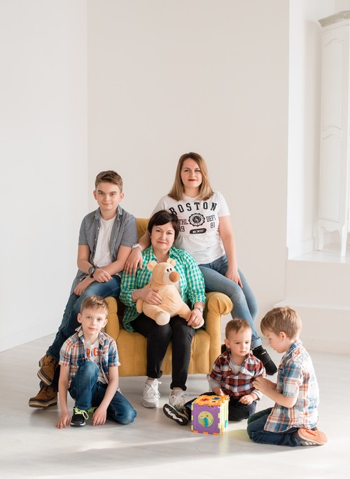 Семейная фотосессия для одной большой семьи