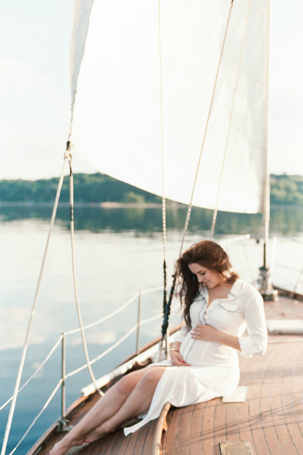 Yacht pregnancy photoshoot. Yana&Dima