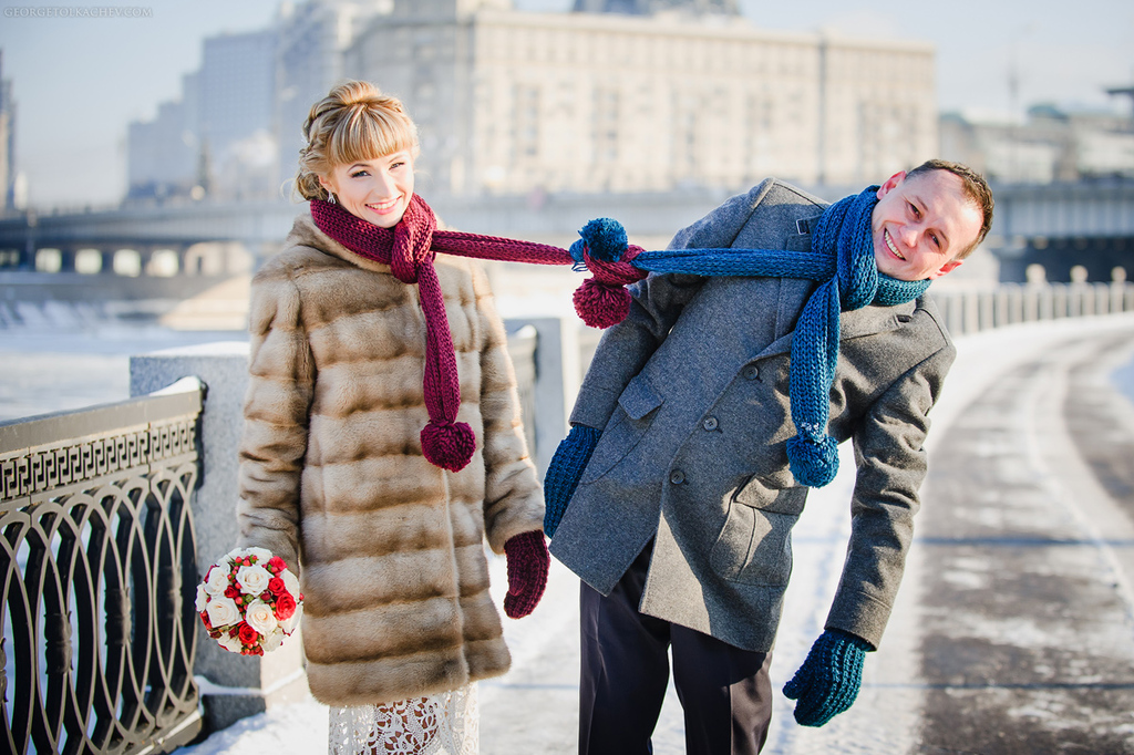 WEDDINGS (СВАДЬБЫ) - Alexey & Anya - Зимняя Свадьба Алексея и Ани мост Багратион ресторан Сити клаб (City club)