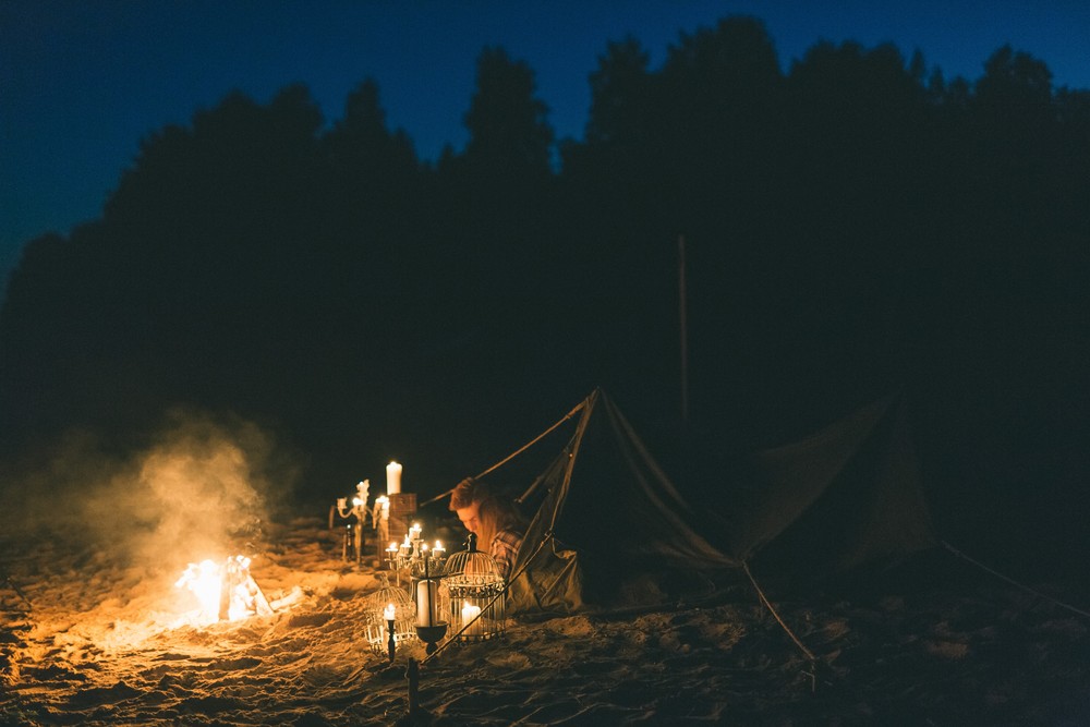 Ночь в палатке у костра