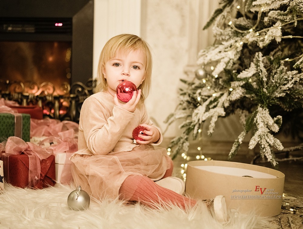 Новогодняя детская семейная фотосессия Красноярск фотограф фотостудия лучший выбор