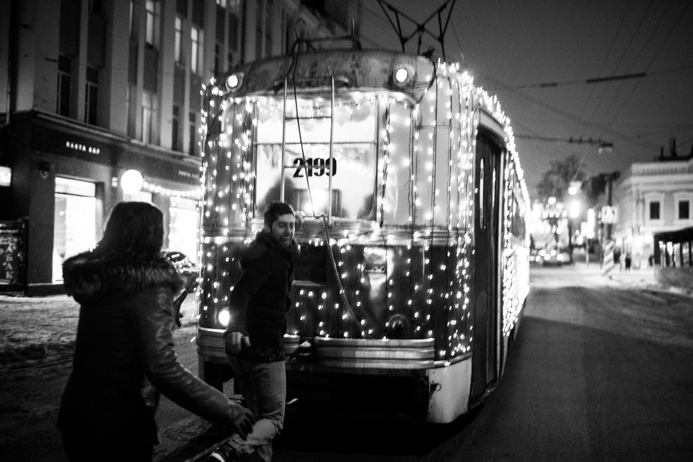 Зимнее трамвайное про любовь