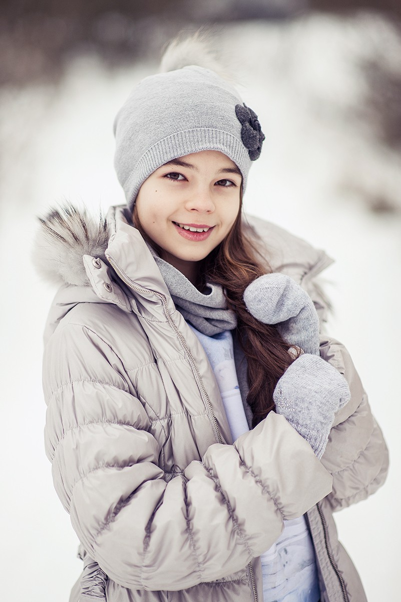 Детская фотосессия - Зима, Лера