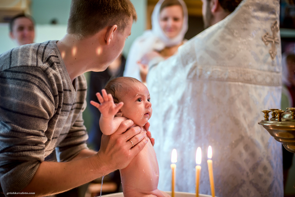 Фотосъемка крещения - Крещение младенца