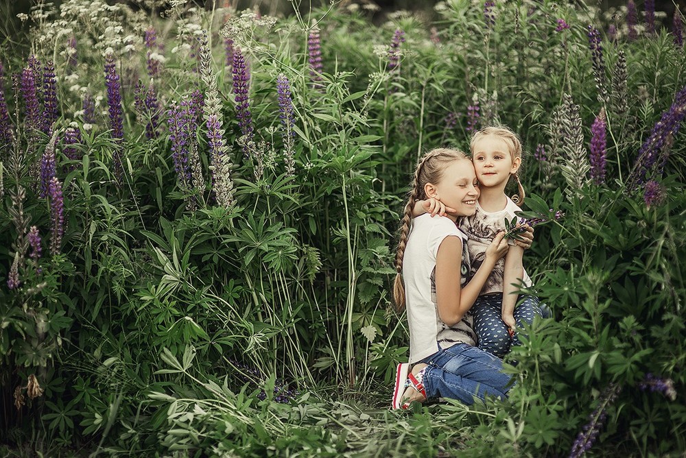 Семейные фотосессии - В люпинах