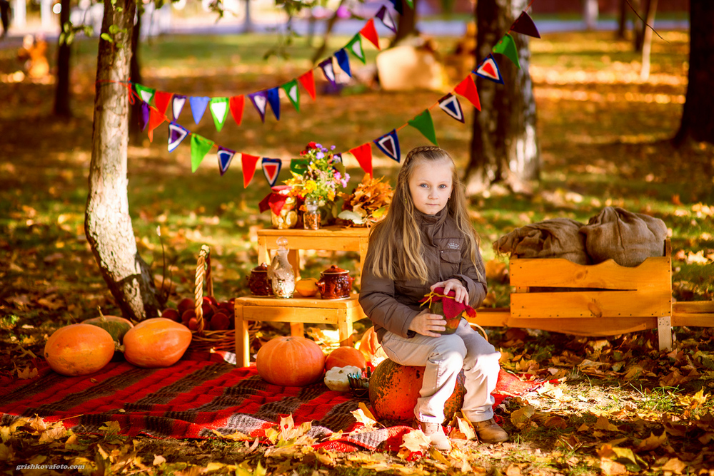 Детская фотосессия - Осеннее чаепитие, 2014