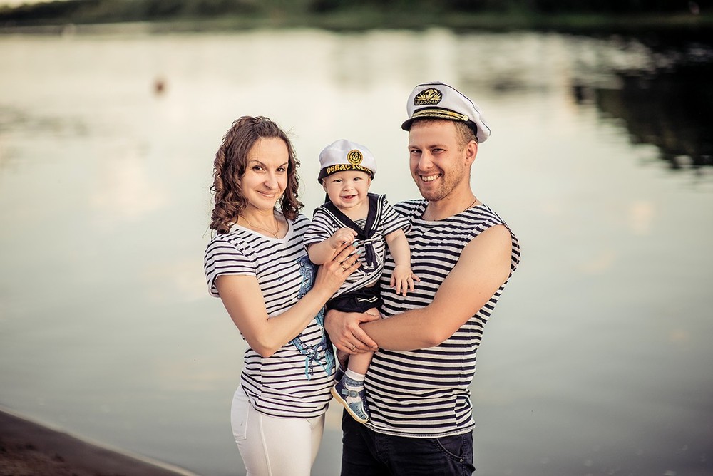 Семейные фотосессии - Морячки