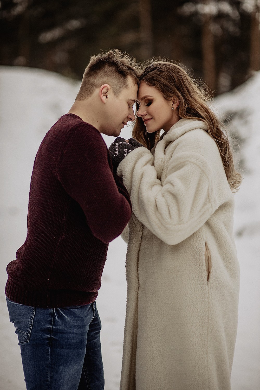 Свадебная фотосъемка и лав стори - Снежная lovestory