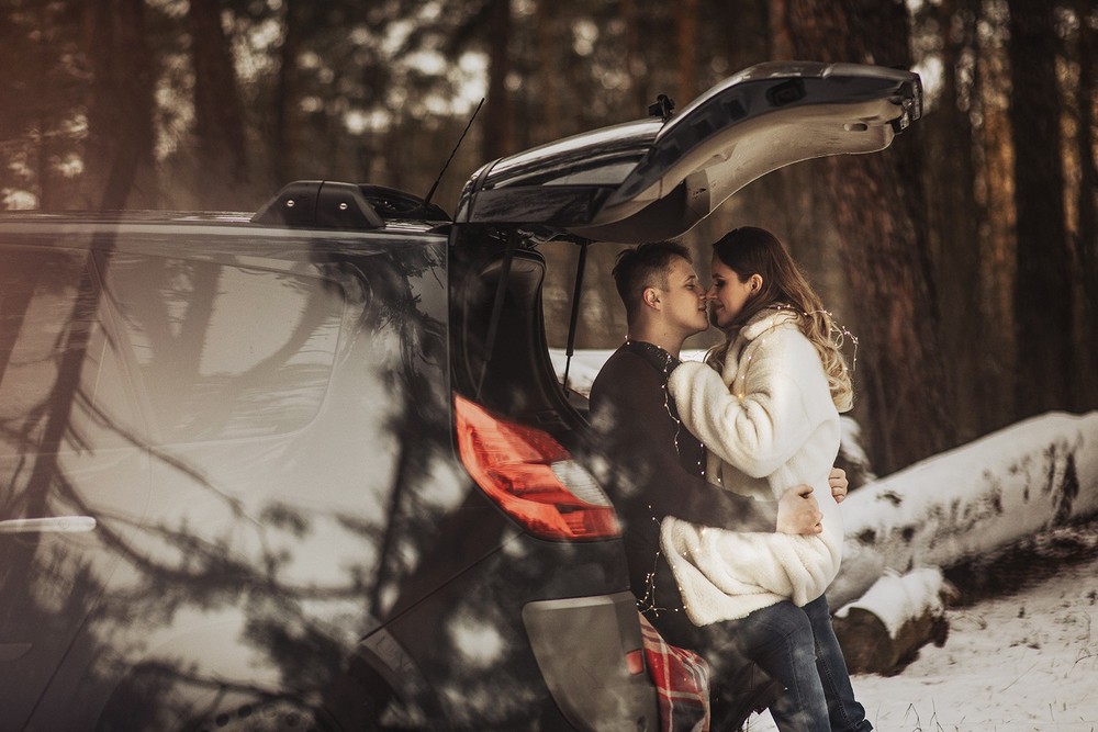 Свадебная фотосъемка и лав стори - Снежная lovestory