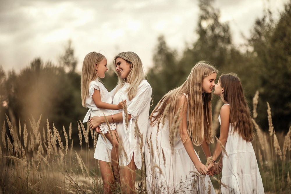 Семейные фотосессии - Три сестренки