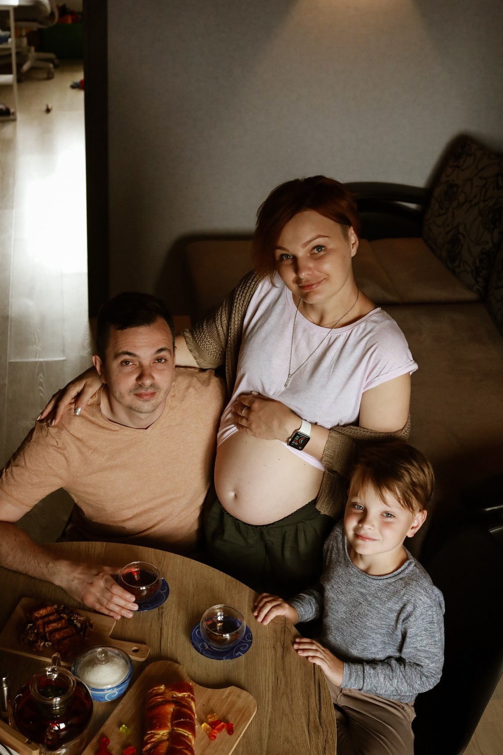 Famiglia. Pregnancy. Домашняя фотосессия. Беременность