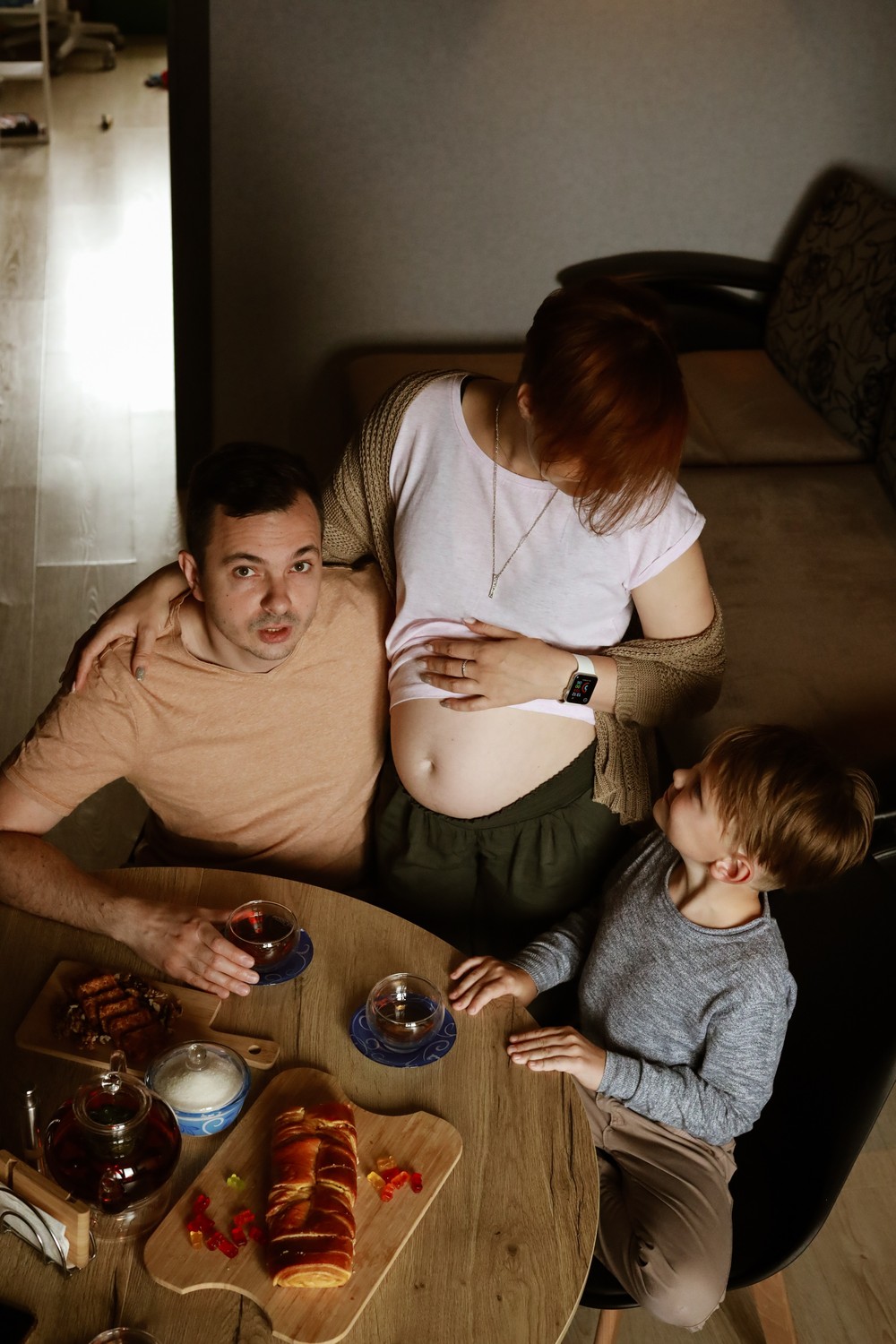 Famiglia. Pregnancy. Домашняя фотосессия. Беременность