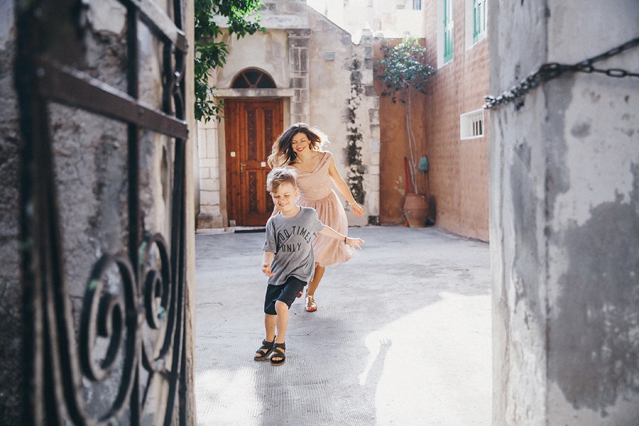 Early sunny morning. Old town of Rethymno.