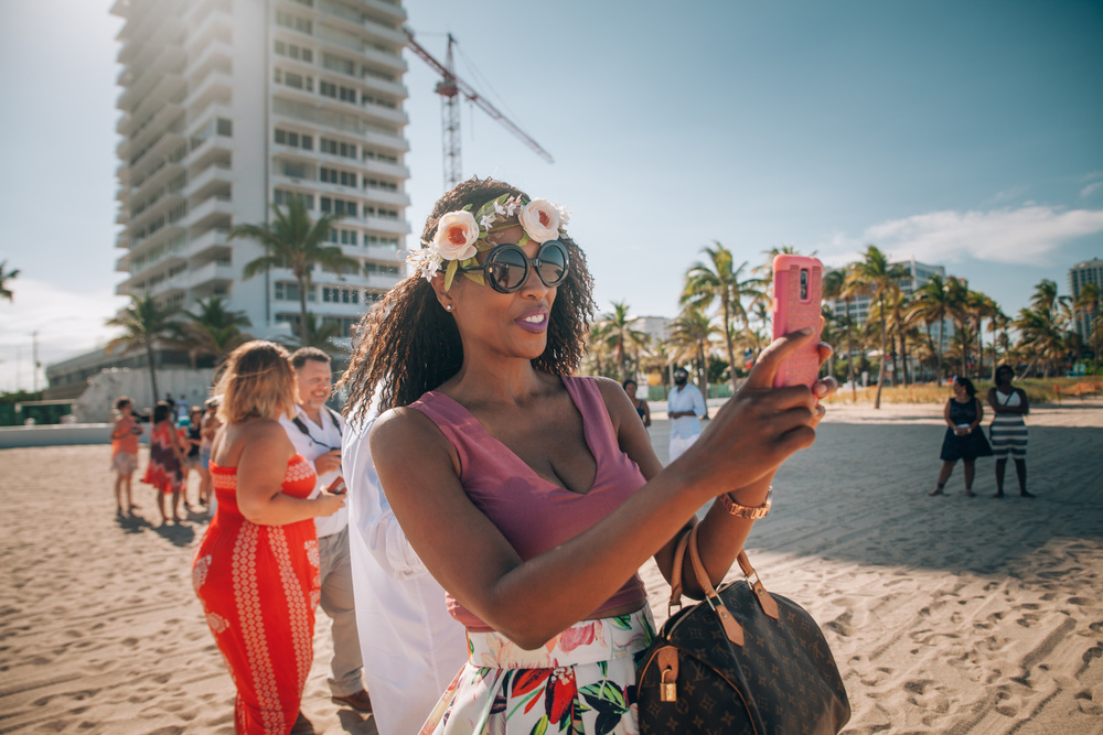 J + J. Beach wedding