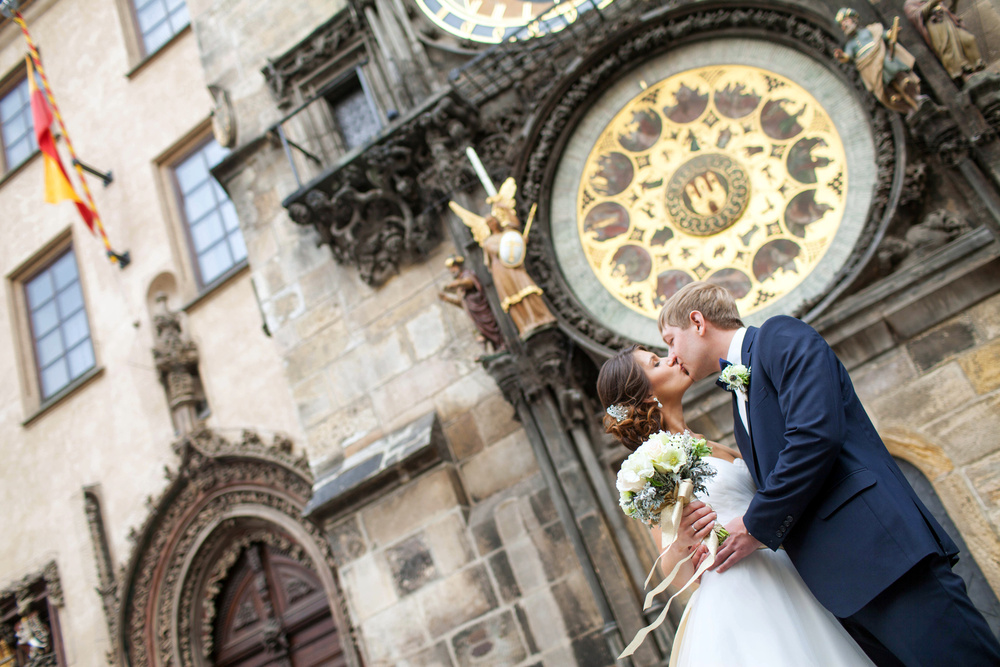 Prague,Staromestska radnice, Andrey&Daria