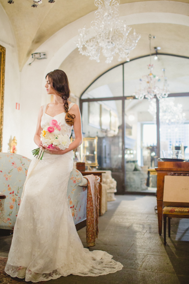 Antique shop styled shoot in Florence