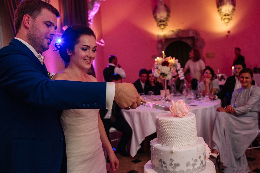Авторский свадебный торт в замке Эсклимон