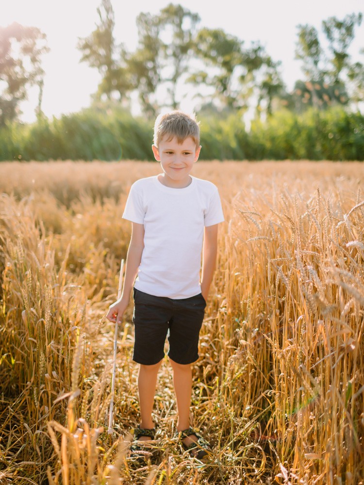 In the field