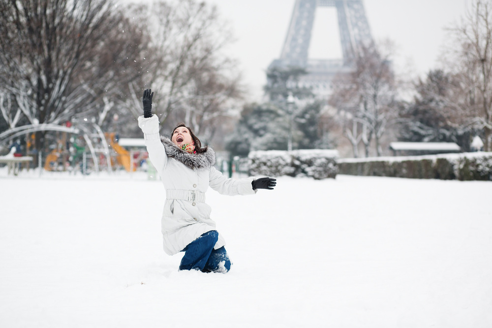 Snowy day in Paris