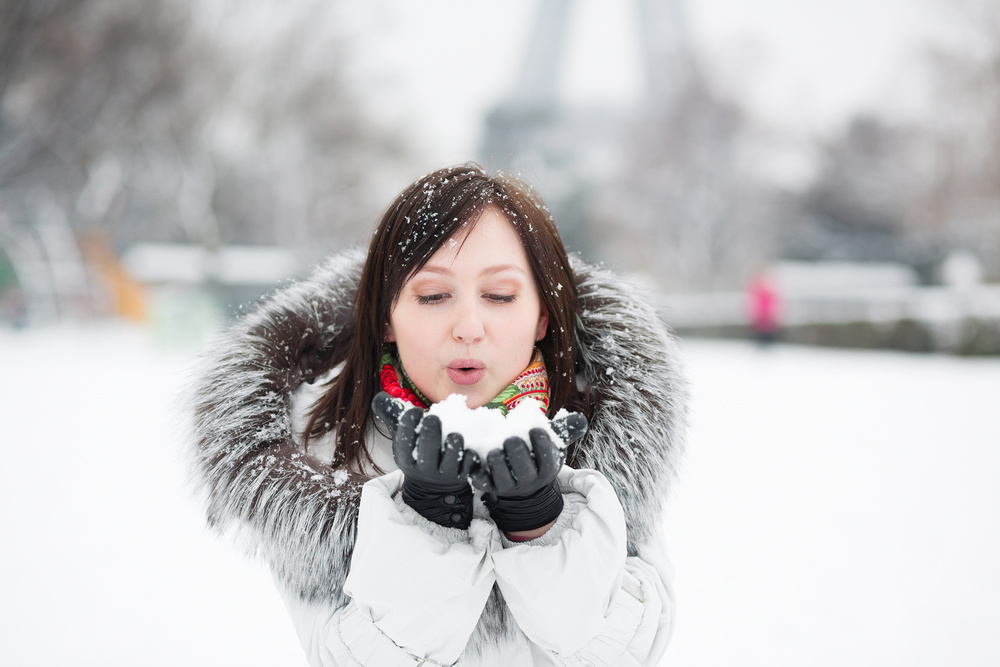 Snowy day in Paris