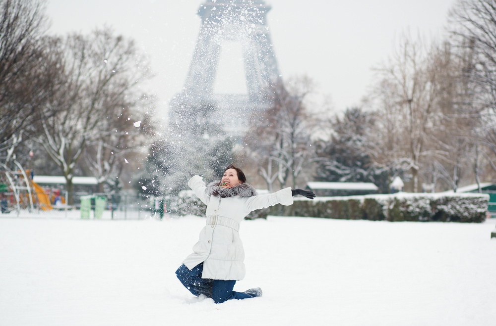 Snowy day in Paris