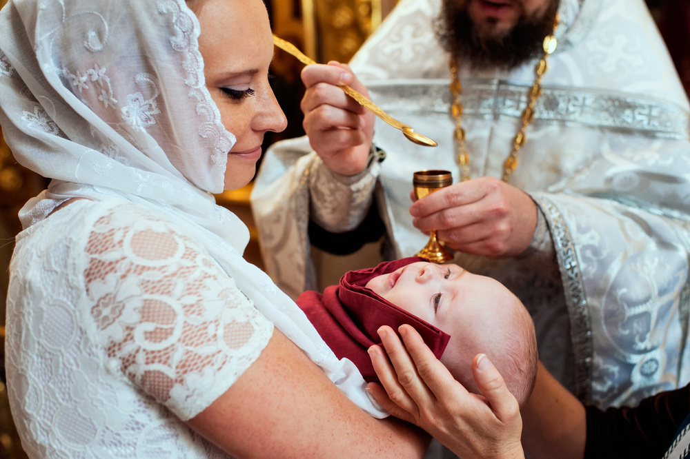 причастие после крещения младенца