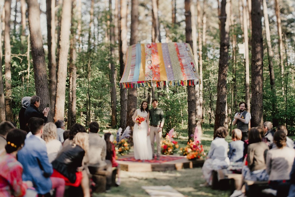 Ася и Никита | Яркая свадьба в стиле БОХО