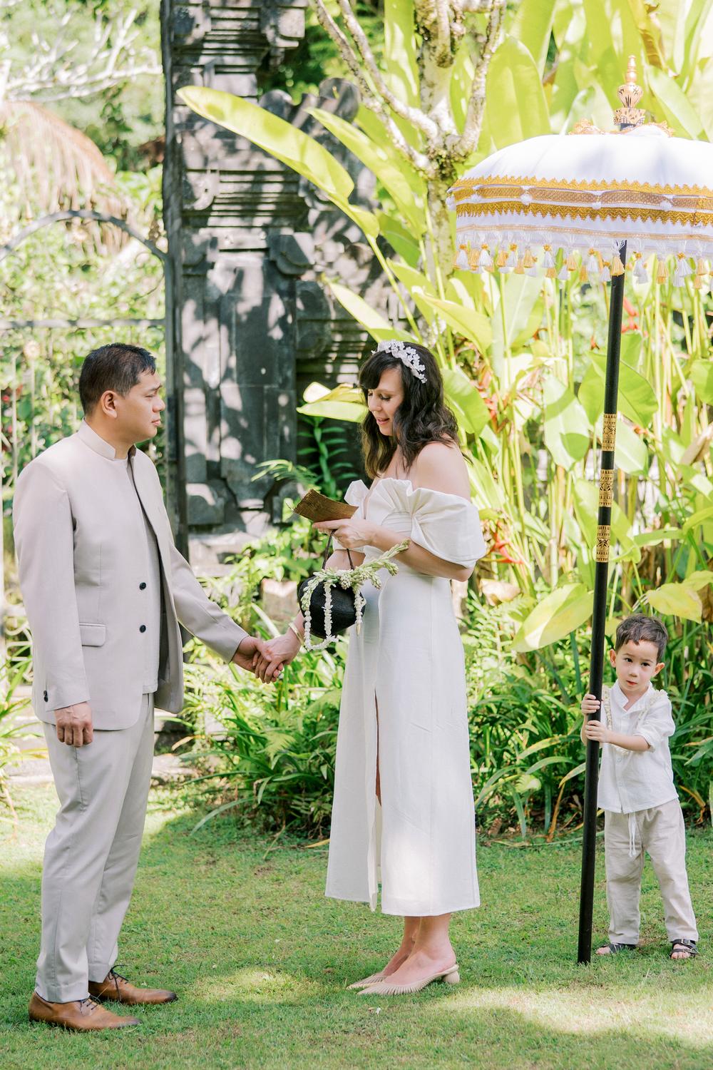 Vow renewal on Bali, Ubud