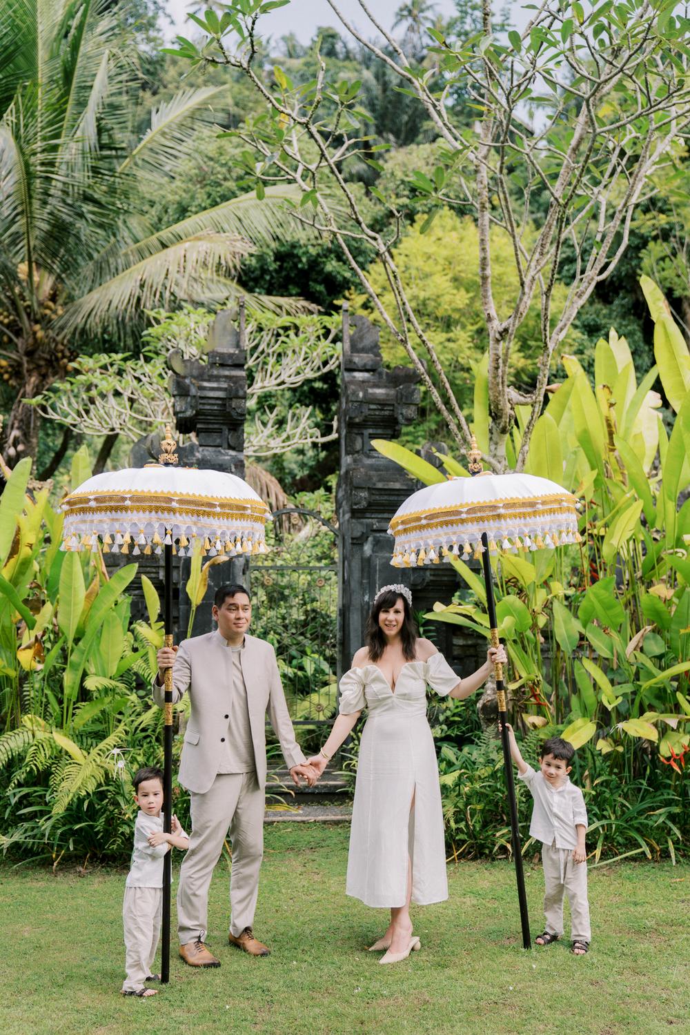 Vow renewal on Bali, Ubud