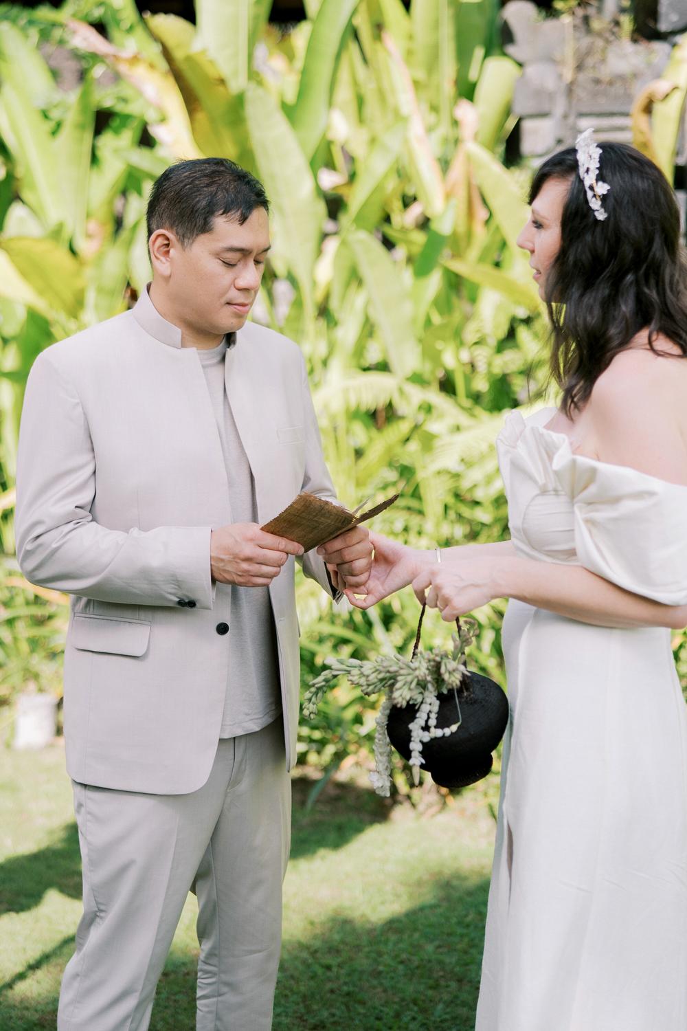 Vow renewal on Bali, Ubud