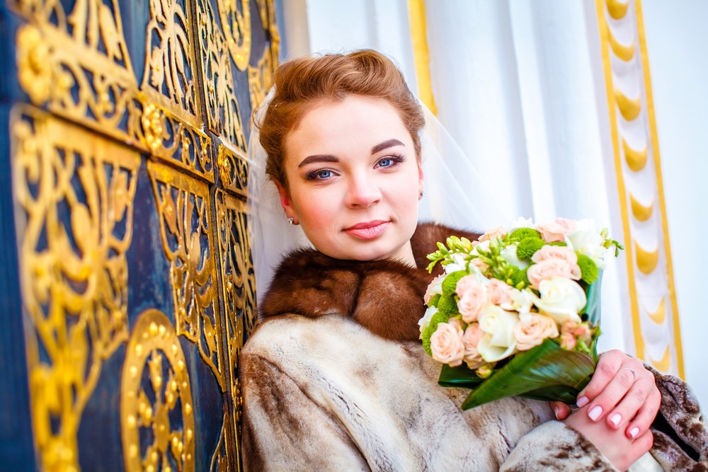 Зимняя свадебная фото сессия от Татьяны Поповой у собора