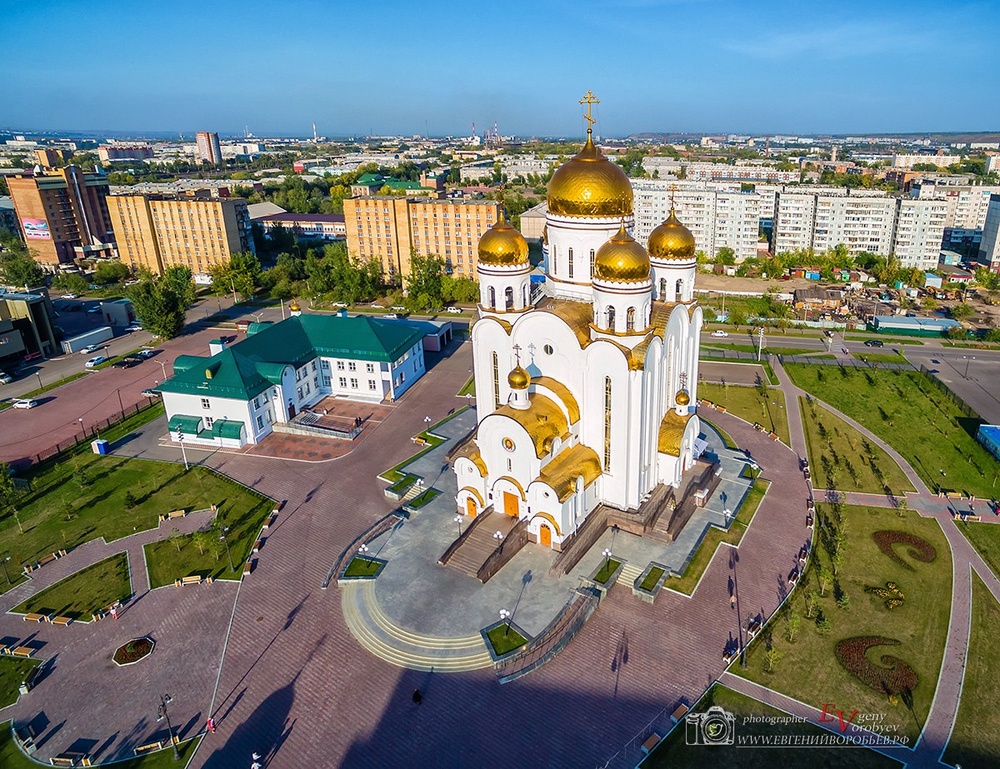 фото Красноярска с высоты квадрокоптер храм церков