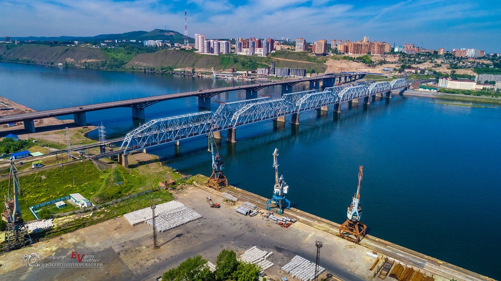 красноярск Енисей 4 четвертый мост съема  с квадрокоптера аэросъемка фото видео