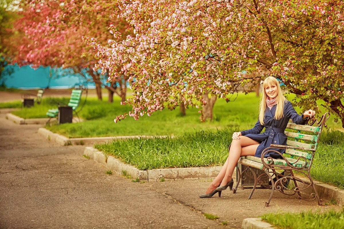 фото на природе фотосессия Красноярск яблоня весна