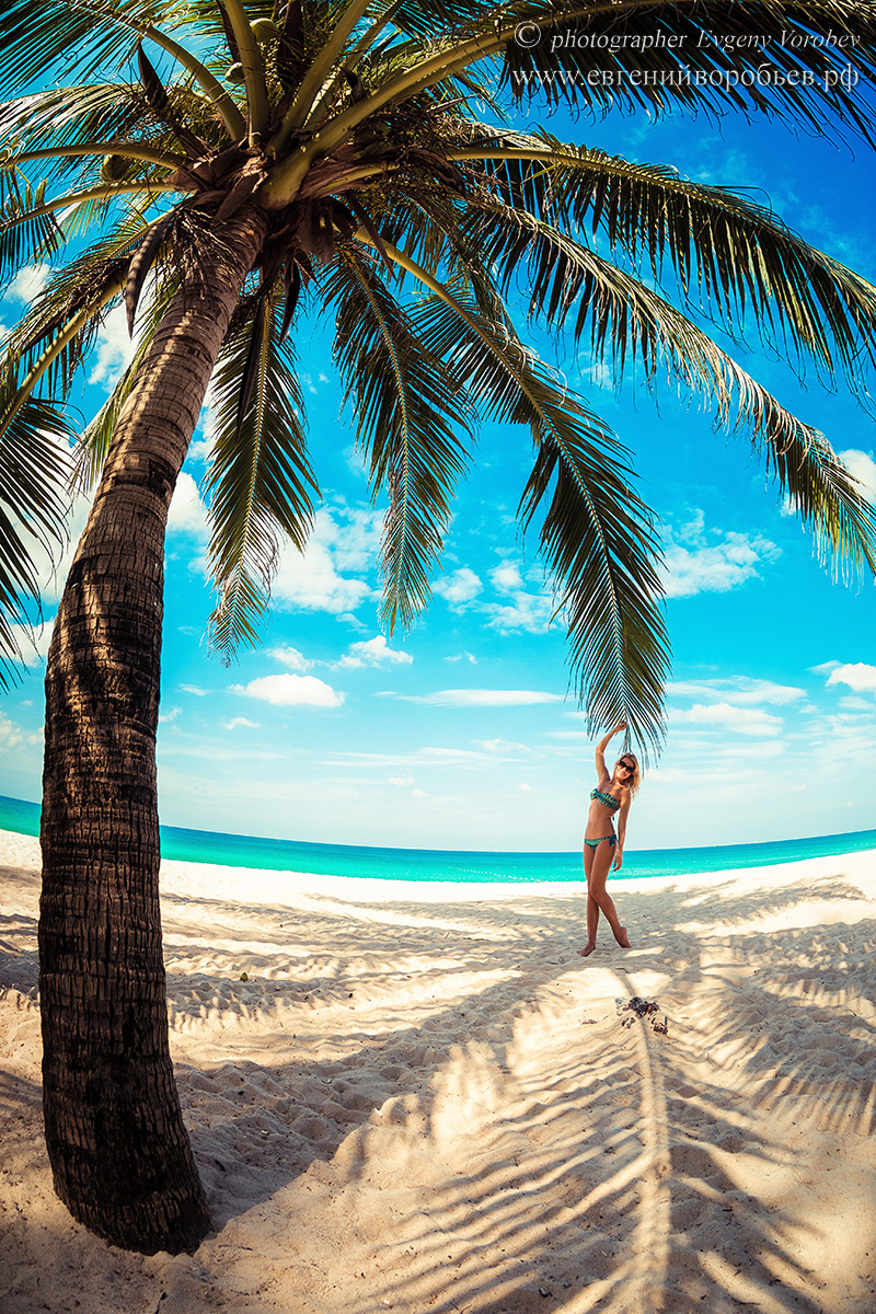 пляж море купальник девушка пальма остров семиланы индивидуальная фотосессия фотограф Пхукет Таиланд