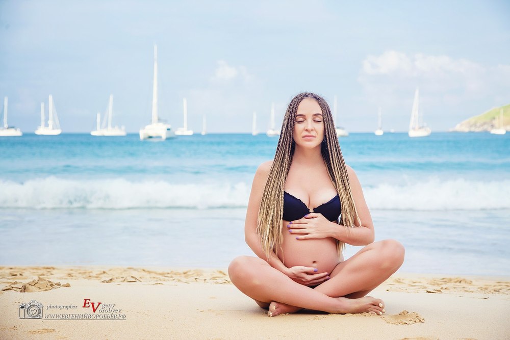 фотосессия беременности Красноярск на море Пхукете Phuket девушка в ожидании чуда пляж 