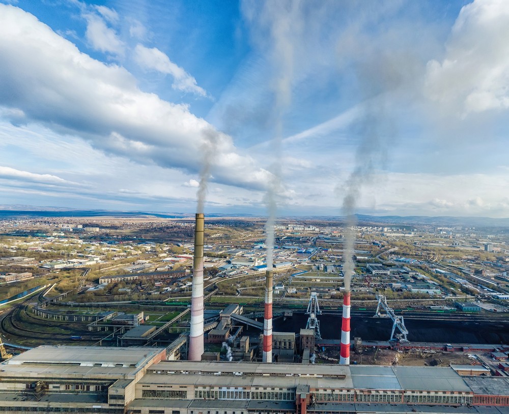 промышленная фотосъемка ТГК Красноярск ТЭЦ труба фотограф  индустриальная экология