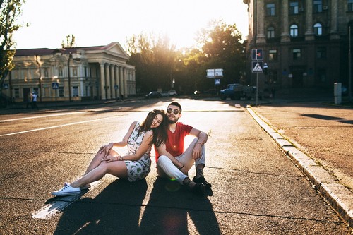 Sunset and love...