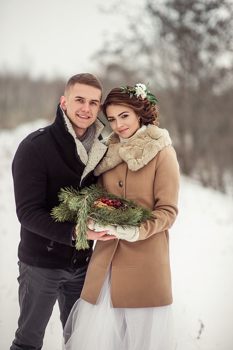 Свадебная фотосъемка и лав стори - Артур и Юлия, зимняя сказка