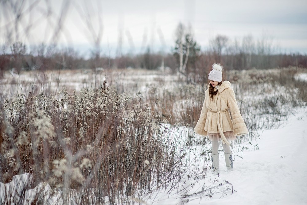 Детская фотосессия - Зима, Лера