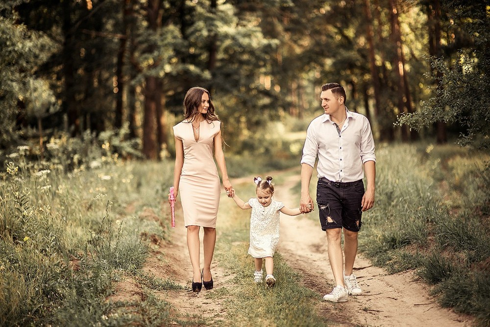 Семейные фотосессии - Оля, Лиза и папа
