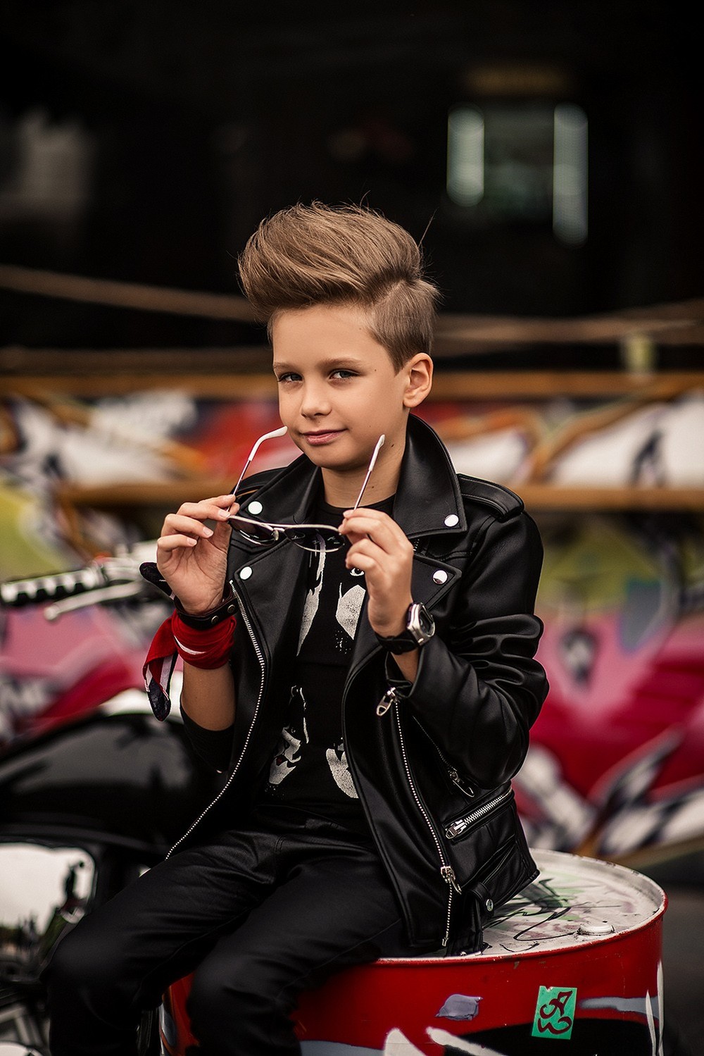 Детская фотосессия - С мотоциклом