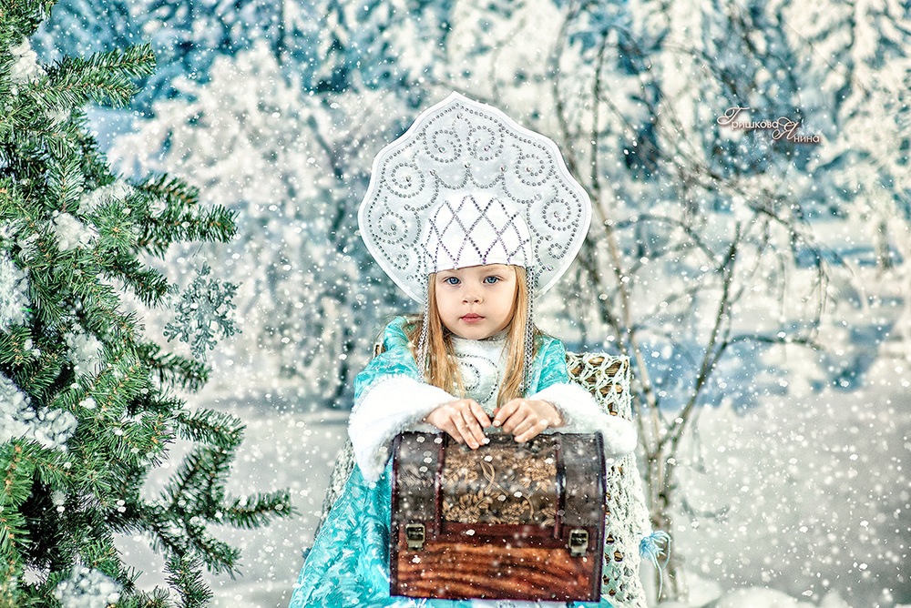 Детская фотосессия - Снегурочка
