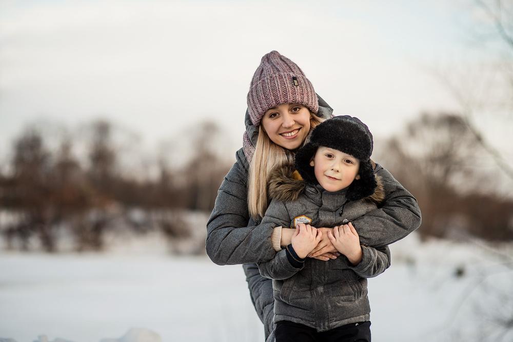 Семейные фотосессии - Снежная прогулка