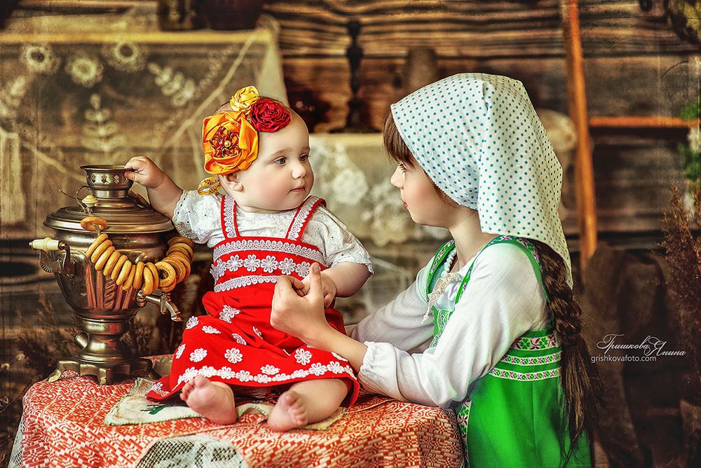 Детская фотосессия - Деревенское утро