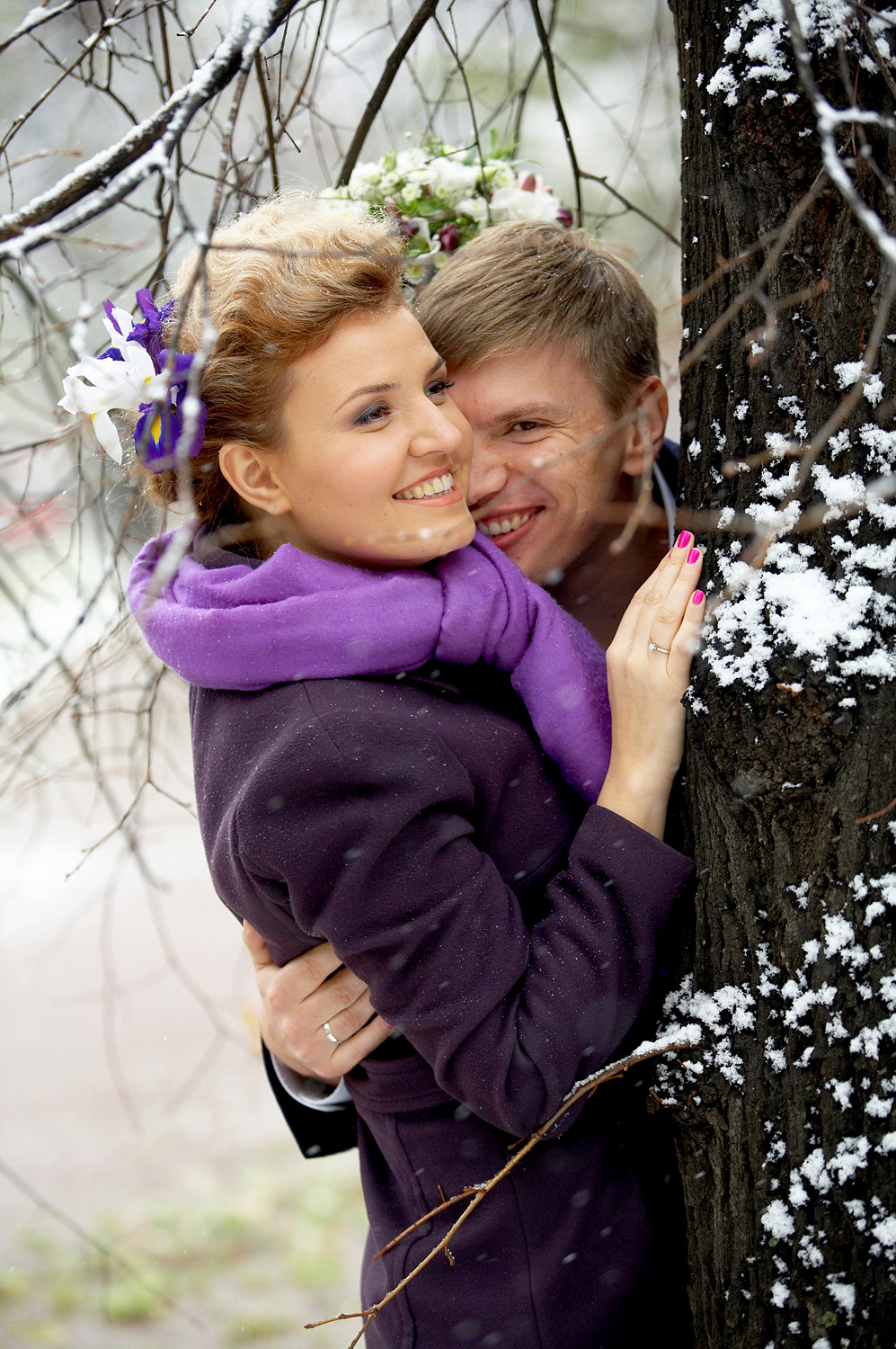 Анна и Дмитрий - первый снег