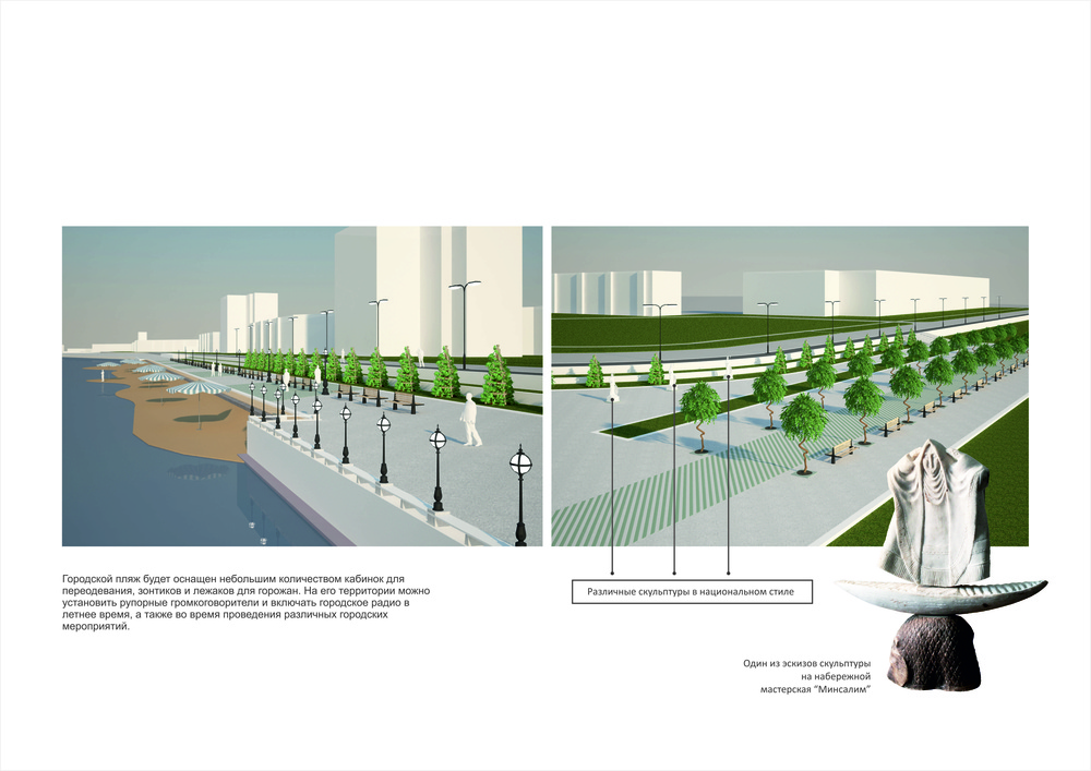 Дизайн-концепция набережной, г.Надым